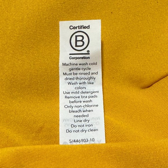 Athleta Yellow Bikini Top Adjustable Straps Removable Pads Womens Size XL - Picture 6 of 7